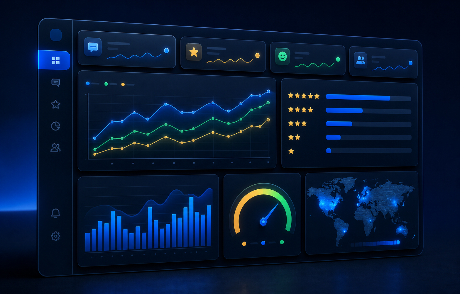 Dashboard de performance et réputation