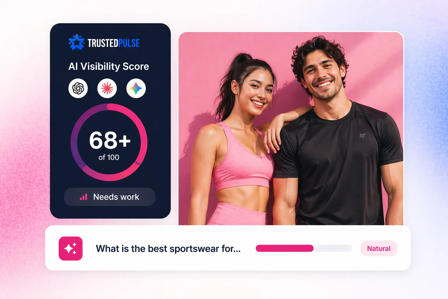Score de visibilité IA TrustedPulse