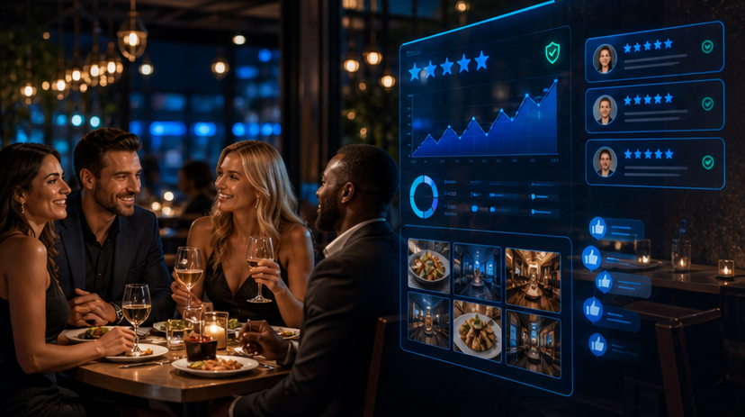 Restaurant and hotel review dashboard